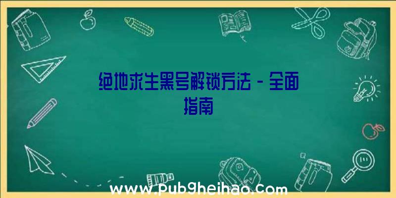 绝地求生黑号解锁方法